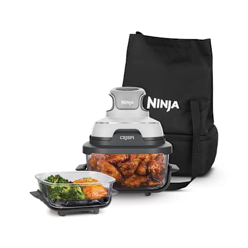 Ninja CRISPi 4-in-1 Portable Glass Air Fryer in White | FN102UK | by SharkNinja