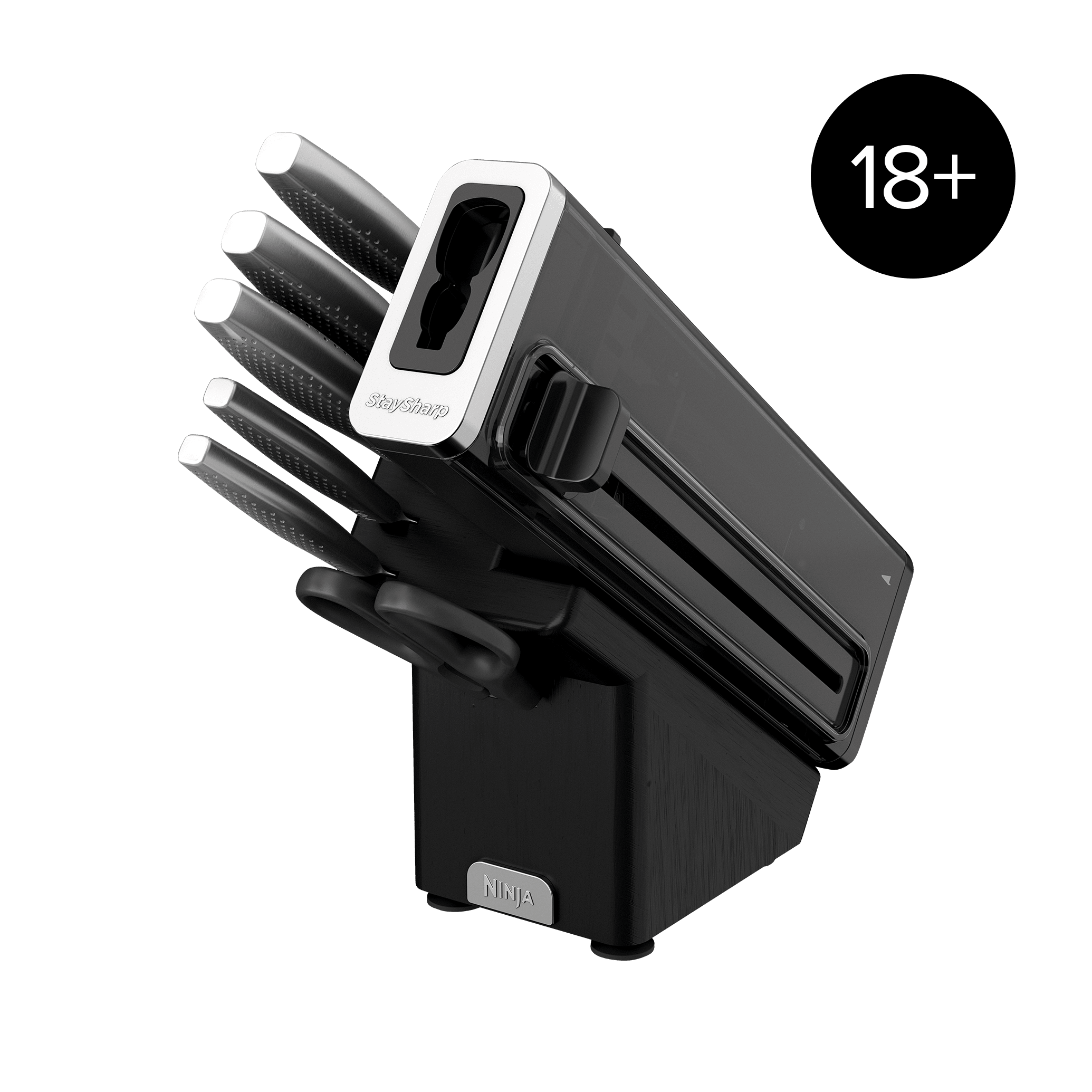 Ninja StaySharp Stainless 6-Piece Knife Set & Wood Block - in Charcoal | K62006EUUK | by SharkNinja